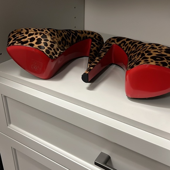 Christian Louboutin Leopard Print Platform Pumps - Picture 5 of 5